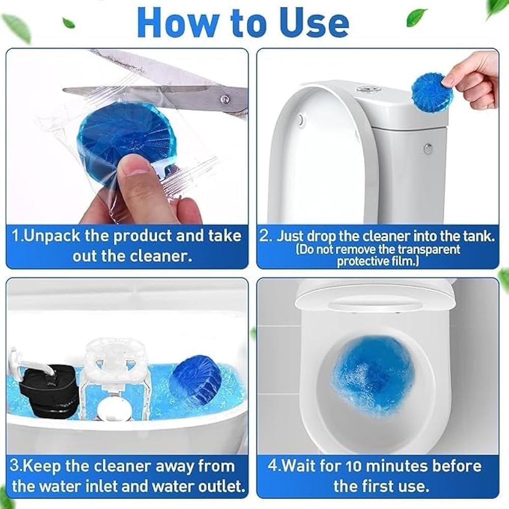 Automatic Toilet Tank Cleaner Tablet (Blue Flush Ball) - Image 2