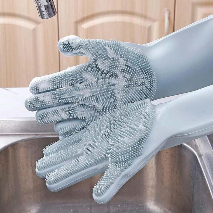 Silicone Scrubbing Gloves – Heat Resistant, Dishwashing & Multi-Purpose Cleaning Gloves - Image 3