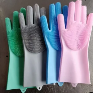 Silicone Scrubbing Gloves – Heat Resistant, Dishwashing & Multi-Purpose Cleaning Gloves