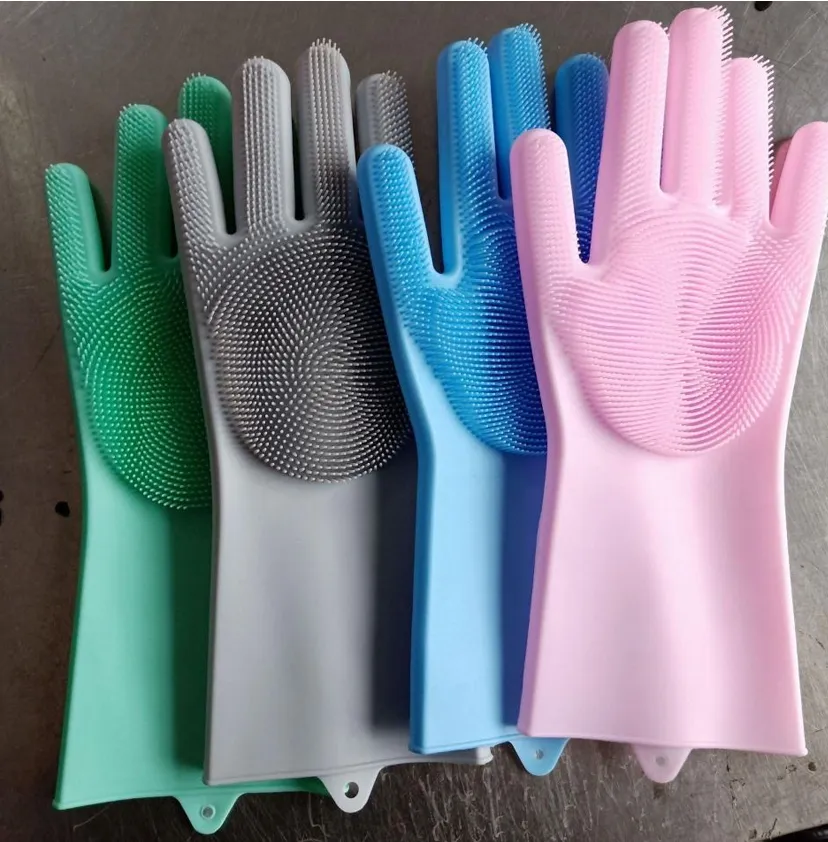 Silicone Scrubbing Gloves – Heat Resistant, Dishwashing & Multi-Purpose Cleaning Gloves