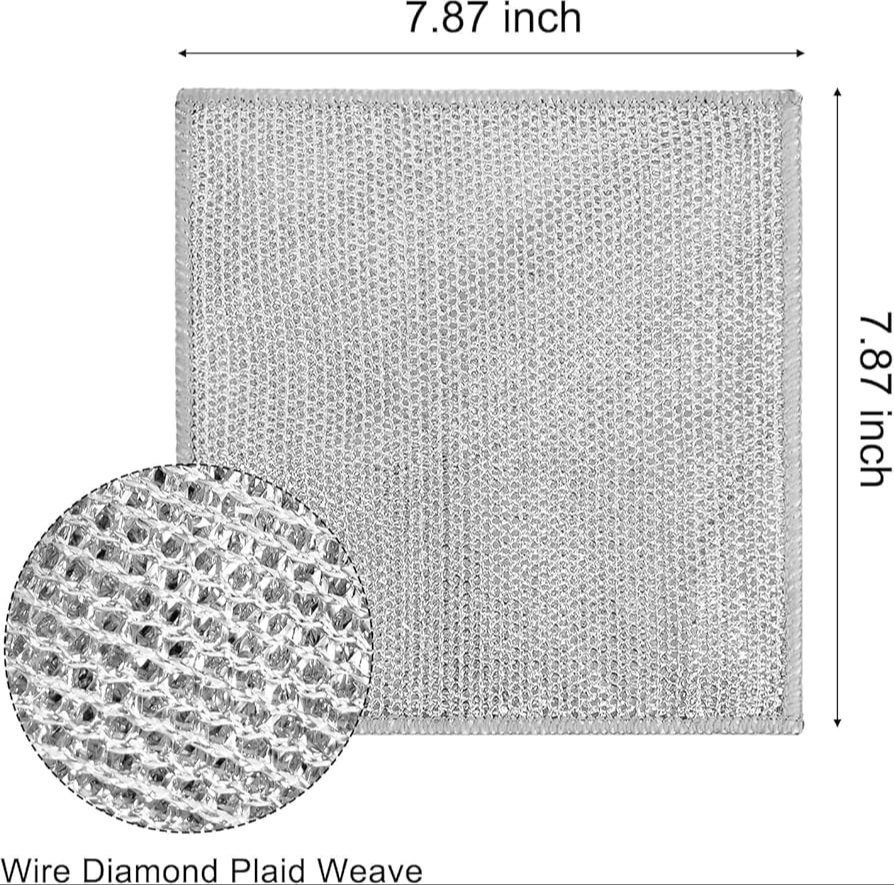 4 PIC Double Layer MAGIC Dishwashing Towel, Steel Wire Dish Cloth. - Image 3